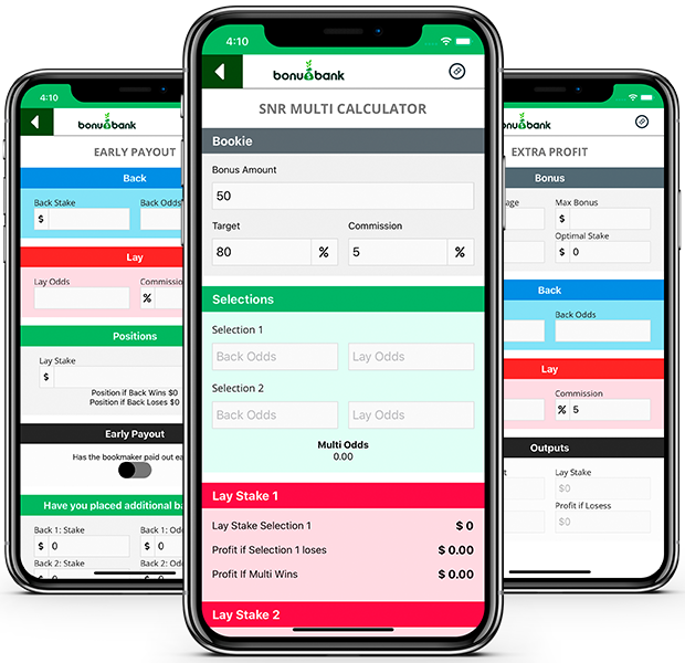 Matched betting calculator app games